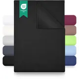 Green Mark Textilien Bettlaken Baumwolle 180 x 275 cm schwarz