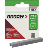 ARROW Heftklammern Jt21 Box, 1000 Stück, 5/16 Zoll, Silber