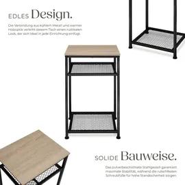 Tectake York Braun Eiche 45,5 x 36 x 75,5 cm
