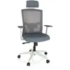 732108 Profi Bürostuhl CAPTIVO BASE W Stoff Grau/Weiß Drehstuhl ergonomisch, Netzrücken, höhenverstellbar