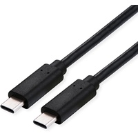 VALUE USB4 Gen3x2 Kabel, C–C, ST/ST, 40Gbit/s, 100W, schwarz, 1 m