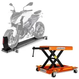 ConStands Motorradheber Set Rangierschiene + Hebebühne S1