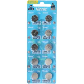 Vinnic Knopfzelle LR43 80 mAh 10 St.