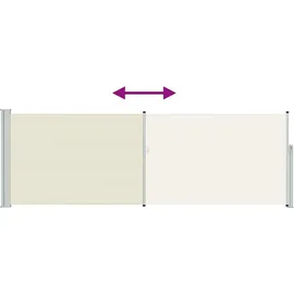 vidaXL Seitenmarkise 100 x 300 cm Creme Polyester