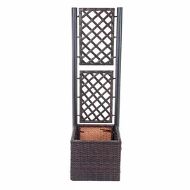Mendler Rankkasten HWC-D76 142 x 43 x 43 cm Braun