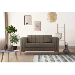 2-Sitzer HOME AFFAIRE "Haki", braun, B:160cm H:74cm T:88cm, Sofas