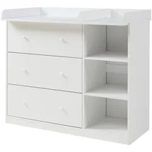 [en.casa] en.casa Wickelkommode, »Beldinupp« mit abnehmbarer Wickelauflage 93x110x55 cm Weiß weiß
