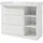[en.casa] en.casa Wickelkommode, »Beldinupp« mit abnehmbarer Wickelauflage 93x110x55 cm Weiß weiß