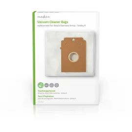 Nedis Staubsaugerbeutel | 4 Stück | Synthetik | Meist verkauft für: Bosch / Siemens | Weiss