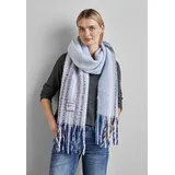 STREET ONE Damen A572489 Gestreifter Schal, light sea blue, A