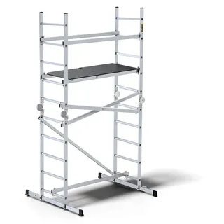 Drabest | Aluminiumgerüst - gerüst - Leitergerüst - leiter gerüst - bis zu 150kg - alu gerüst - arbeitsplattform - plattform alu gerüst