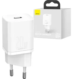 Baseus Super Si 1C Schnellladegerät USB Typ C 20 W Power Delivery Weiß