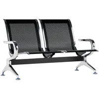 CLP Wartebank Airport schwarz/2-Sitzer