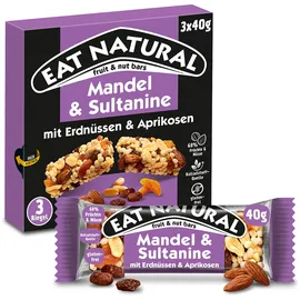 Eat Natural Eat-Natural Müsliriegel Mandel - Sultanine, je 40g, 3 Riegel