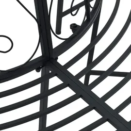 vidaXL Baumbank Ø 160 x 89 cm Schwarz
