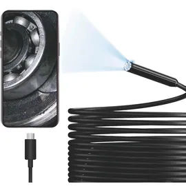Technaxx Endoskopkamera 5 m mit Licht, IP67, HD, 8 dimmbare LEDs