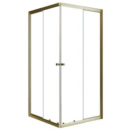 Schulte Home Sunny Eckdusche mit Schiebetüren 90 x 90 cm 180 cm goldfarben Klarglas 28650