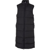 URBAN CLASSICS Ladies Long Puffer Vest in Schwarz, Größe 5XL