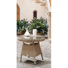 Destiny Balkonset MALAGA 2 Sessel, + Tisch Ø60x55cm, natur meliert - beige