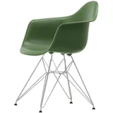Vitra - Eames Plastic Armchair DAR RE, verchromt / forest (Filzgleiter basic dark)