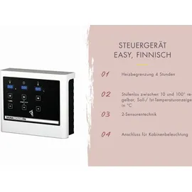 Karibu Saunahaus Laguna Blackline - 73 mm Inkl. 9 kW Ofen inkl. Steuergerät inkl. 8-teiligem gratis Zubehörpaket (Gesamtwert 191,92€)