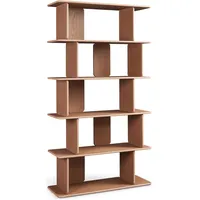 [en.casa] Bücherregal Gäljami 180 x 100 x 35 cm Walnussoptik