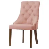 Xlmoebel Polsterstuhl Madam Chesterfield Lehnstuhl mit gepolsterter Sitzfläche, elegant (1 St), Hergestellt in Europa rosa