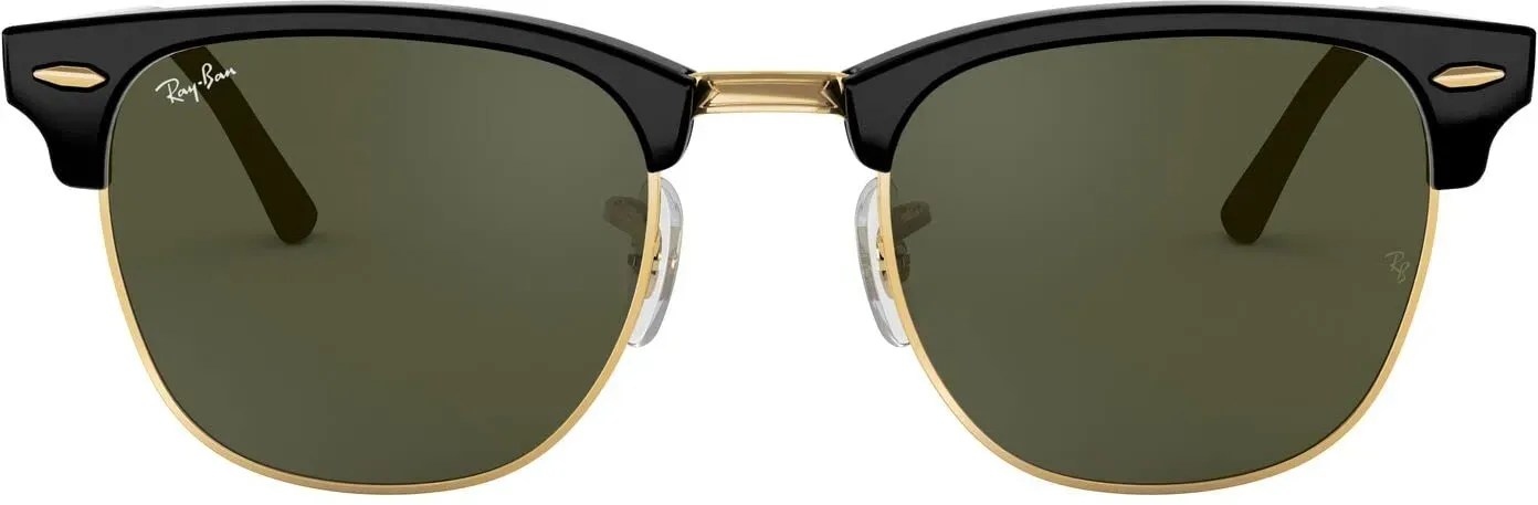 Ray-Ban Sonnenbrille RB3016 CLUBMASTER W0365 Unisex Farbe Schwarz Glas grün G15 Größe