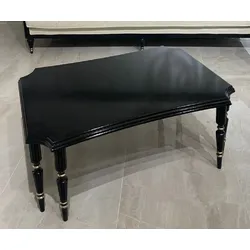 Casa Padrino Luxus Art Deco Couchtisch Schwarz / Gold - Rechteckiger Wohnzimmertisch - Wohnzimmer Möbel - Art Deco Möbel - Luxus Möbel - Luxus Einrichtung - Wohnzimmer Einrichtung