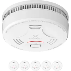 X-Sense Rauchmelder SD11, 5er Set 10 Jahre Batterie Feuermelder TÜV Zertifiziert