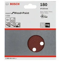 Bosch Accessories Expert for Wood 2608605644 Exzenterschleifpapier mit Klett, gelocht K?rnung (num)