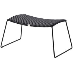 Cane-line Hocker Breeze schwarz, Designer Christina Strand, Niels Hvass, 36x72x36 cm