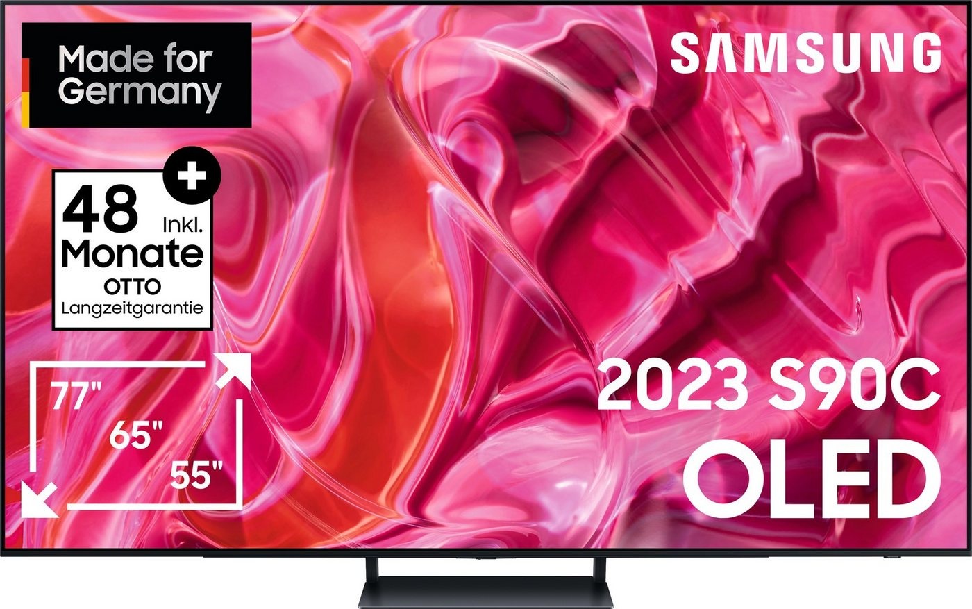 Samsung GQ65S90CAT OLED-Fernseher (163 cm/65 Zoll, Smart-TV, Neural Quantum Prozessor 4K,LaserSlim Design,Gaming Hub)