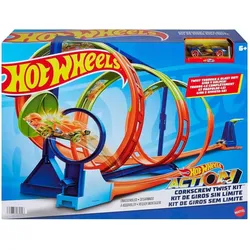 Mattel HMX41 - Hot Wheels - Action - Spielset, Rennbahn mit Looping und einem Fahrzeug, Looping-Twister