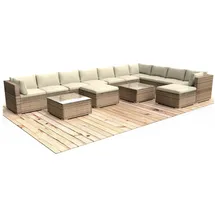 Brast XXL Polyrattan Gartenlounge DREAMS braun