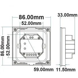 ISOLED Sys-Pro RGB+W 4 Zonen Einbau-Touch-Fernbedienung
