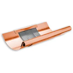 Dachrinnen-Dilatation Grömo, halbrund Kupfer (Ausführung: Nenngröße 400. Ø 192mm)