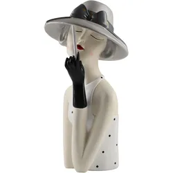 Dekofigur AM DESIGN "Damenbüste "Handschuh"", weiß, B:13cm H:30cm, Polyresin, Dekofiguren, Dekoration aus Polyresin