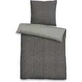 Traumschlaf Melange Flanell Grau 200 x 200 cm + 2 x 80 x 80 cm