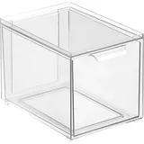 mDesign Badaccessoire-Set Aufbewahrungsbox Schuhbox stapelbar mit Schublade Organizer mDesign