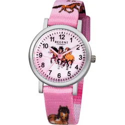Quarzuhr REGENT, rosa (rosa, silberfarben), Armbanduhren, Kinder, Armbanduhr, Kinderuhr, Lernuhr, Mädchen, Schulanfang, Geschenkidee