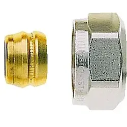 Heimeier Klemmverschraubung 3800-12.351 12mm, vernickelt, für Kupfer-/Präzisionsrohr, M 24x1,5 AG
