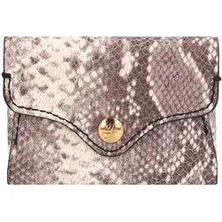 Fossil Heritage Kreditkartenetui Leder 10 cm python Braun Damen 