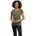 Build Your Brand Damen Basic Tee – Figurbetontes Baumwoll T-Shirt mit Rundhalsausschnitt & kurzen Ärmeln, ideal für Alltag, Freizeit & Veredelung,Olive,S - S