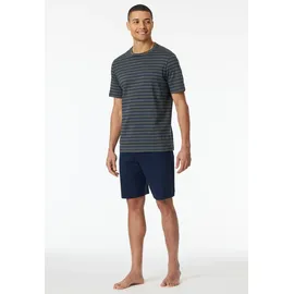 SCHIESSER Pyjama Casual Essentials Blau/Grau/Schwarz XXL