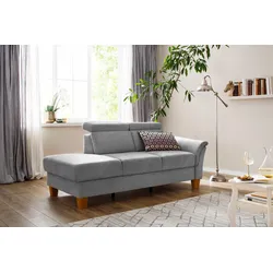 Recamiere HOME AFFAIRE "Conville", grau, B:194cm H:84cm T:93cm, 100% Polyester, Sofas, Longchair, incl. Kopfteilverstellung, Federkern, wahlweise mit Bettkasten