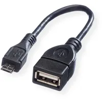 Value USB-Micro-B auf USB-A 0,15 m Schwarz