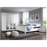 Lomadox Schlafzimmer-Set CROPANI-43, (Spar-Set, 4-tlg), mit Bett 160x200cm, Kleiderschrank 5-teilig 225cm, weiß weiß