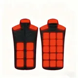 trends for living Funktionsweste Beheizbare Weste 26 Heizzonen 3 Einstellbare Wärmestufe Beheizte Weste Wasserdicht, warm, strapazierfähig, winddicht, antistatisch schwarz 3XL