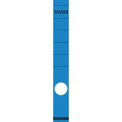 Falken 11287034 Ordner-Rückenschild, Etiketten 36 x 290 mm selbstklebend für 5 cm schmale Ordner - Blau